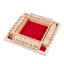 Stolspel Shut The Box för 2–4 spelare Träspelbräda med tärningar Familjespel för matematik 4