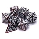 Dés de jeu transparents 7 pcs Dés de fantasy rouge foncé pour Donjons et Dragons RPG jeux de société et soirées de jeu 2