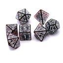 Dés de jeu transparents 7 pcs Dés de fantasy rouge foncé pour Donjons et Dragons RPG jeux de société et soirées de jeu 3