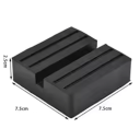 Gummaplattform för billyft 7,5 x 7,5 x 2,5 cm svart universell ram skydd av gummi 2