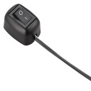 Svart vippbrytare med 60 cm kabel, Spänning DC12V, Ström 10A, Storlek 3,1 cm, Material PC 1