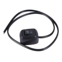 Svart vippbrytare med 60 cm kabel, Spänning DC12V, Ström 10A, Storlek 3,1 cm, Material PC 4