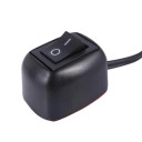 Svart vippbrytare med 60 cm kabel, Spänning DC12V, Ström 10A, Storlek 3,1 cm, Material PC 5