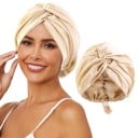 Damernas siden turbanmössa för sömn justerbar polyestermössa 5