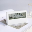 Réveil électronique de bureau avec météo et lumière nocturne 13 x 3 x 7 cm en plastique ABS pour intérieurs modernes 5