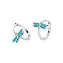 Fascinantes pendientes Libélula 925 plata para mujeres Símbolo de esperanza, renovación, felicidad y ligereza en un diseño delicado 3