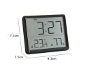 Wecker mit großem Display, digitalem Thermometer und weiteren Funktionen 9,3 x 7,3 x 1,5 cm ABS Kunststoff 4