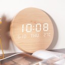 LED digitala väggklockor temperatur datum och tid 22 x 20,5 x 3,5 cm för moderna interiörer 3
