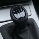 Řadicí páka 6 rychlostí černá kůže a plast pro BMW řady 1/3 E46 E60 E63 E64 E87 E88 E90 E91 E92 E93 4