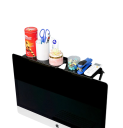 Hylla för monitor eller TV med justerbar lutning 300 x 113 mm, fäste till monitor, halkfri yta 2