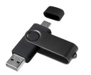 Flashminne 8 GB USB 2.0, dual port, kontakt av typ C och USB A, vattentålig, dammtålig, kompakt design 3