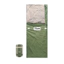 Sovsäck 190 x 75 cm, 8-15 grader, förpackning 29 x 12 cm, grön färg, bomull och nylon, idealisk för vår- och höstcamping 1