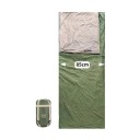 Sovsäck 205 x 85 cm Grön med bomull och nylon, för temperaturer 8-15°C, kompakt förpackning 29 x 12 cm 2