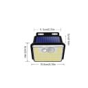 Lampe murale extérieure solaire LED 148 LED IP65 Détecteur de mouvement 3 modes Lampe de sécurité solaire pour le jardin 2