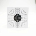 100 st skjutpapper 14 x 14 cm Rundt mål Koncentriska cirklar Poängsättning 1–8 Vitt papper med svart mitt 1
