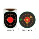 100 st Trefande pappers självhäftande mål 3" 7,6 cm på rulle Träningsmål med stänk-effekt för precisionsträning 4