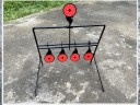 5-delad skjutmål 4+1 Roternade metallställ utan manuell återställning 26 x 28 cm Självåterställande mål för skytte och träning 5
