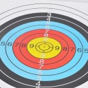 10 st Lukoställning mål 40 x 40 cm Runda pappersprofessionella mål Poängbedömning 1–10 Centralt riktkors 6