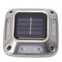 Solärt mark- och väggmonterat LED-ljus IP65 9,3 x 9,3 x 2,5 cm Vit kropp Trädgårdsljus för vägg och mark Kallvit 1