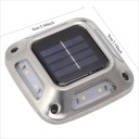 Solärt mark- och väggmonterat LED-ljus IP65 9,3 x 9,3 x 2,5 cm Vit kropp Trädgårdsljus för vägg och mark Kallvit 2