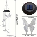 Solarlampa LED vindspel Fjäril 65 cm IP65 Hängande trädgårdsdekoration med färgändring Solarljus 2