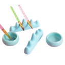 Dispositif de nettoyage professionnel pour pinceaux à ongles Contenant 4 x 4,7 x 2,5 cm Support 10 x 2 x 4 cm Nettoyeur hygiénique 2
