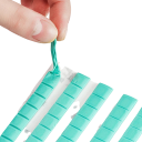 96 pcs Colle en gel réutilisable pour ongles artificiels 5 mm x 2,54 cm Pâte à ongles pour support d'entraînement 6