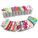 50 pcs Lime à ongles 6 x 1,9 cm Mix de motifs Papier de verre Éponge EVA Mini lime jetable Manucure pédicure Salon 3
