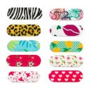 50 pcs Lime à ongles 6 x 1,9 cm Mix de motifs Papier de verre Éponge EVA Mini lime jetable Manucure pédicure Salon 4