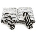 50 ks Pilník na nehty 6 x 1,9 cm Zebra motiv Brusný papír EVA houbička Mini jednorázový pilník Manikúra pedikúra 1