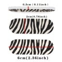 50 ks Pilník na nehty 6 x 1,9 cm Zebra motiv Brusný papír EVA houbička Mini jednorázový pilník Manikúra pedikúra 2
