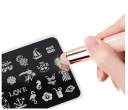 Silikonborste för naglar och make-up 9 x 1,5 x 1,5 cm Mjuk återanvändbar applikator Lätt tvättbart kosmetiskt verktyg 4