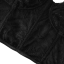Damstopp Enfärgad med spetsar Halvgenomskinlig design Tunna axelband V-ringad Urringning Material polyester spandex Elegant topp 3