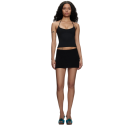 Damstopp Enfärgad Tunn axelremmar runt halsen Rundad hals Crop top Material nylon spandex Modern sommartopp 2