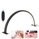 LED skrivebordslampe New Moon 39 x 21,5 cm USB halvmåne 180° 364 LED dæmpbar jævnt lys til negle og vipper 7