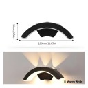 LED vägglampa 10W IP66 varmt vitt ljus 29,6 x 9 cm för balkong, terrass, trädgård, utomhusbelysning 2