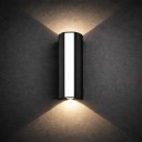 LED vägglampa 10W IP66 Varm vitt ljus 22 x 6 x 6 cm för balkong terrass trädgård utomhusbelysning utan sensor AC 85-265V 2