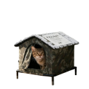 Fällbar hundkoja för husdjur 33x33x33 cm Oxford tyg PVC beläggning svampfoder plyschmaterial Botten 7 cm 2
