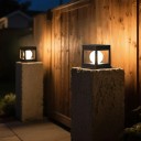 Solární sloupcové světlo 11,8 x 11,8 x 11,5 cm LED žárovky teplé bílé světlo IP65 pro venkovní použití na dřevěné sloupky s ochranou proti dešti 3