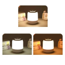 LED-lampa nattljus med justerbar ljusstyrka USB-laddning varmt och kallt ljus dekoration för sovrum och kök 3