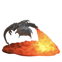Drake som sprutar eld 3D utskrift LED belysning USB strömförsörjning 20 x 10 cm Fantasy dekoration för hemmet 1