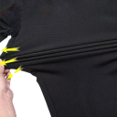 Herrbyxor i enfärgad med fjädertryck på sidan, med fickor, med snörning, polyester, bekväm passform 2