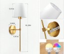 Trådlampa med laddning för väggmontering 19,29 x 5,91 x 3,94 tum med fjärrkontroll och 10 färglägen 2
