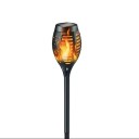 Solär LED-lampa med flammande effekt 52 cm, IP65 vattentålig för utomhus trädgårdar och gångvägar 1