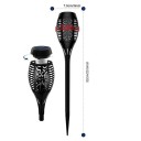 Solär LED-lampa med flammande effekt 52 cm, IP65 vattentålig för utomhus trädgårdar och gångvägar 2
