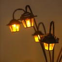 Solární dekorativní lampa 6 LED, retro design lucerny s plamenným efektem pro zahradu a dvůr 6