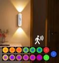 Intelligent RGB vägglampa 10 x 3 cm med rörelsesensor och magnetisk laddning för sovrum, garderober och trädgårdar 3