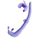 Mjuk silikon snorkel 37,5 cm för vuxna Bärbar hopfällbar snorkel för dykning och snorkling Ergonomiskt munstycke Lätt konstruktion 6