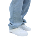Herrens lösa blå jeans med fickor, denim, modern passform, bekväma för varje dag 7
