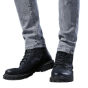 Herrgrå skinny jeans med fickor, bomull, modern passform för en stilfull look 5
